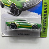 Hot Wheels 1/64 ‘68 Copo Camaro Green - Damaged Card