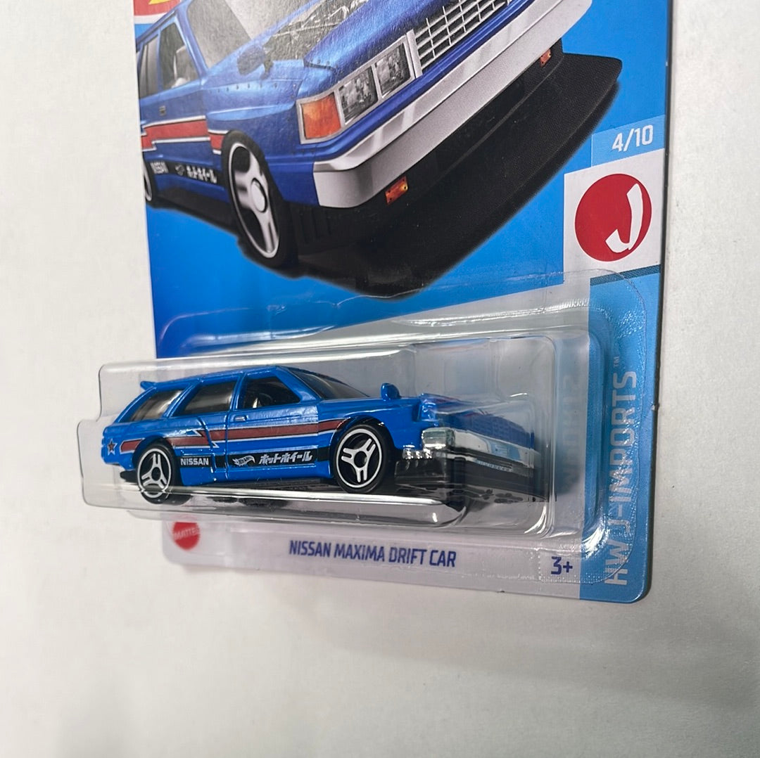 Hot Wheels 1/64 Nissan Maxima Drift Car Blue - Damaged Box