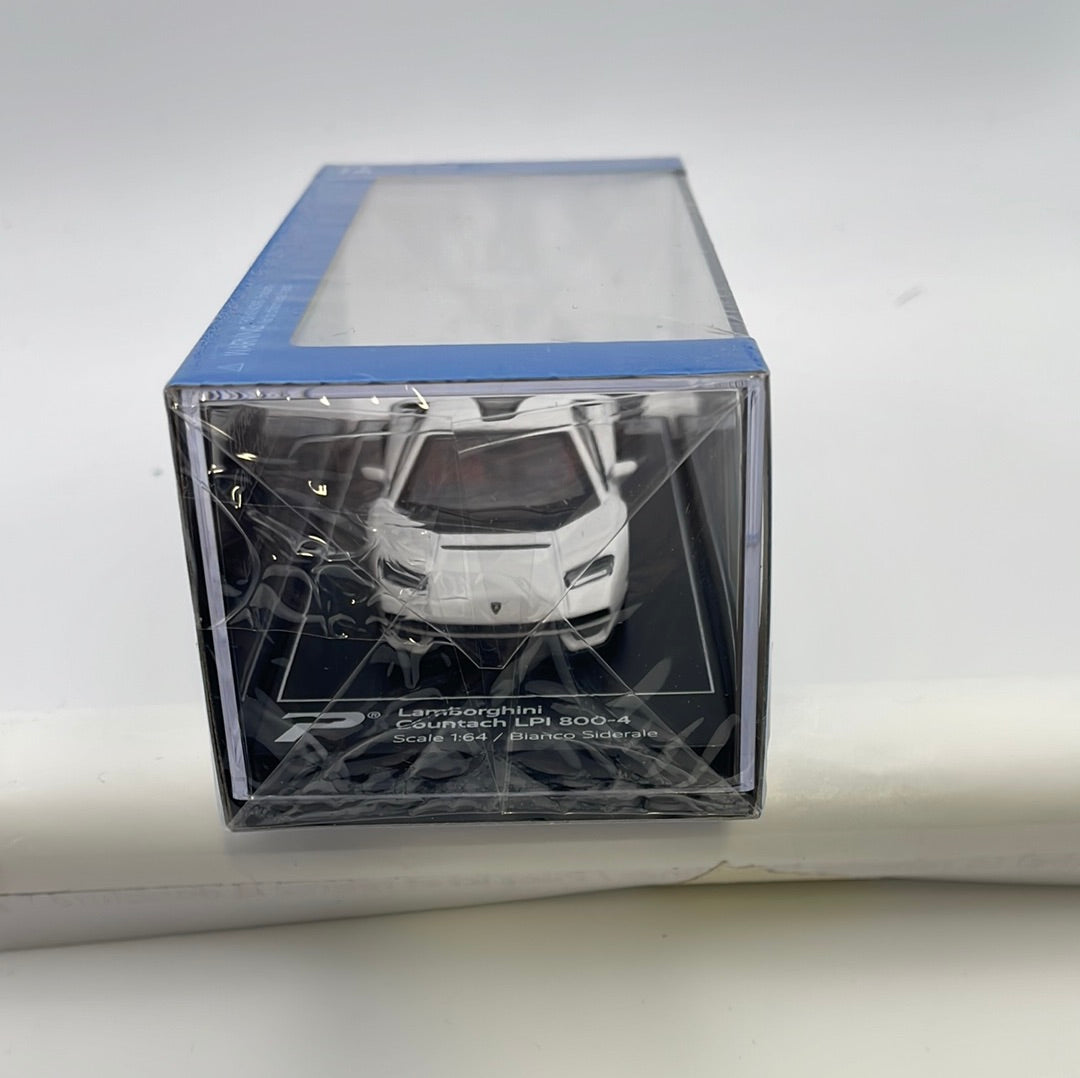 Postercars 1/64 Hypercar League Collection Lamborghini Countach LPI 800-4 Bianco Siderale White