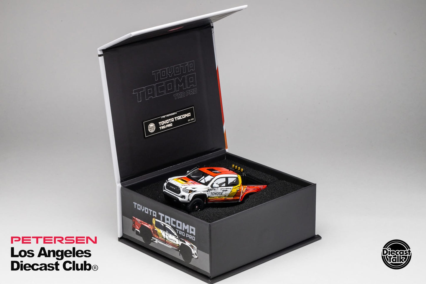 GCD 1/64 Los Angeles Diecast Club Exclusive Toyota Tacoma TRD PRO White & Red