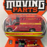 Matchbox 1/64 Moving Parts 2019 Ram Ambulance Red