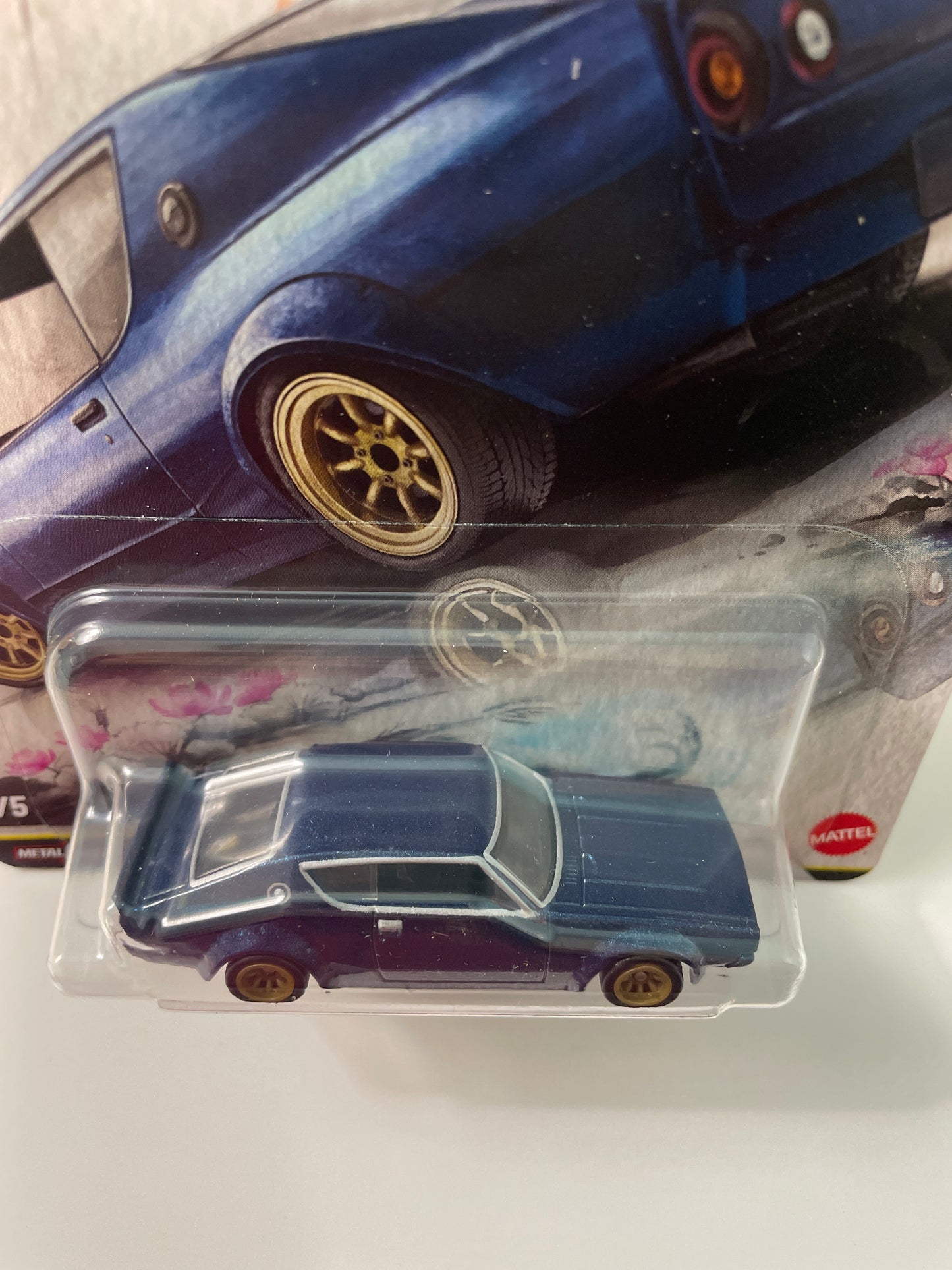 Hot Wheels 1/64 Car Culture Japan Historics 5 Nissan Skyline 2000GT-R LBWK Blue - JKF11 - Damaged Box