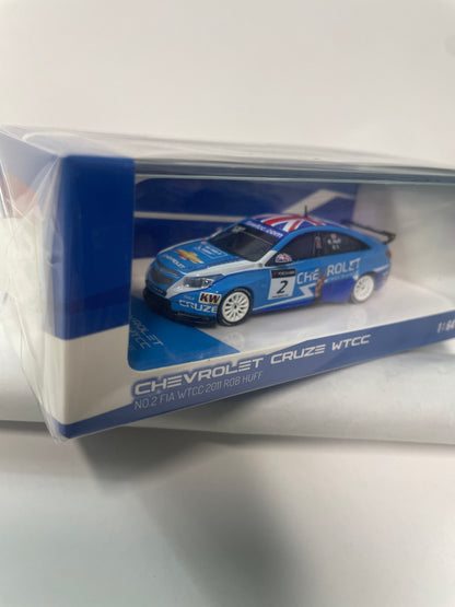 Pop Race 1/64 Chevrolet Cruze WTCC No.2 Fia 2011 Rob Huff Blue
