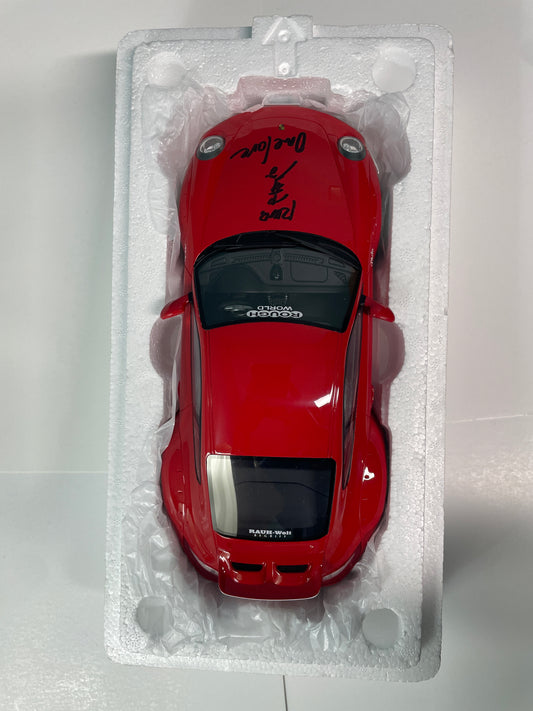 *SIGNED* 1/18 GT Spirit Porsche RWB AKA Phila Red (Resin Car Model)