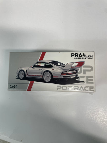 Pop Race 1/64 Porsche Singer DLS Turbo White - Pr64-0226
