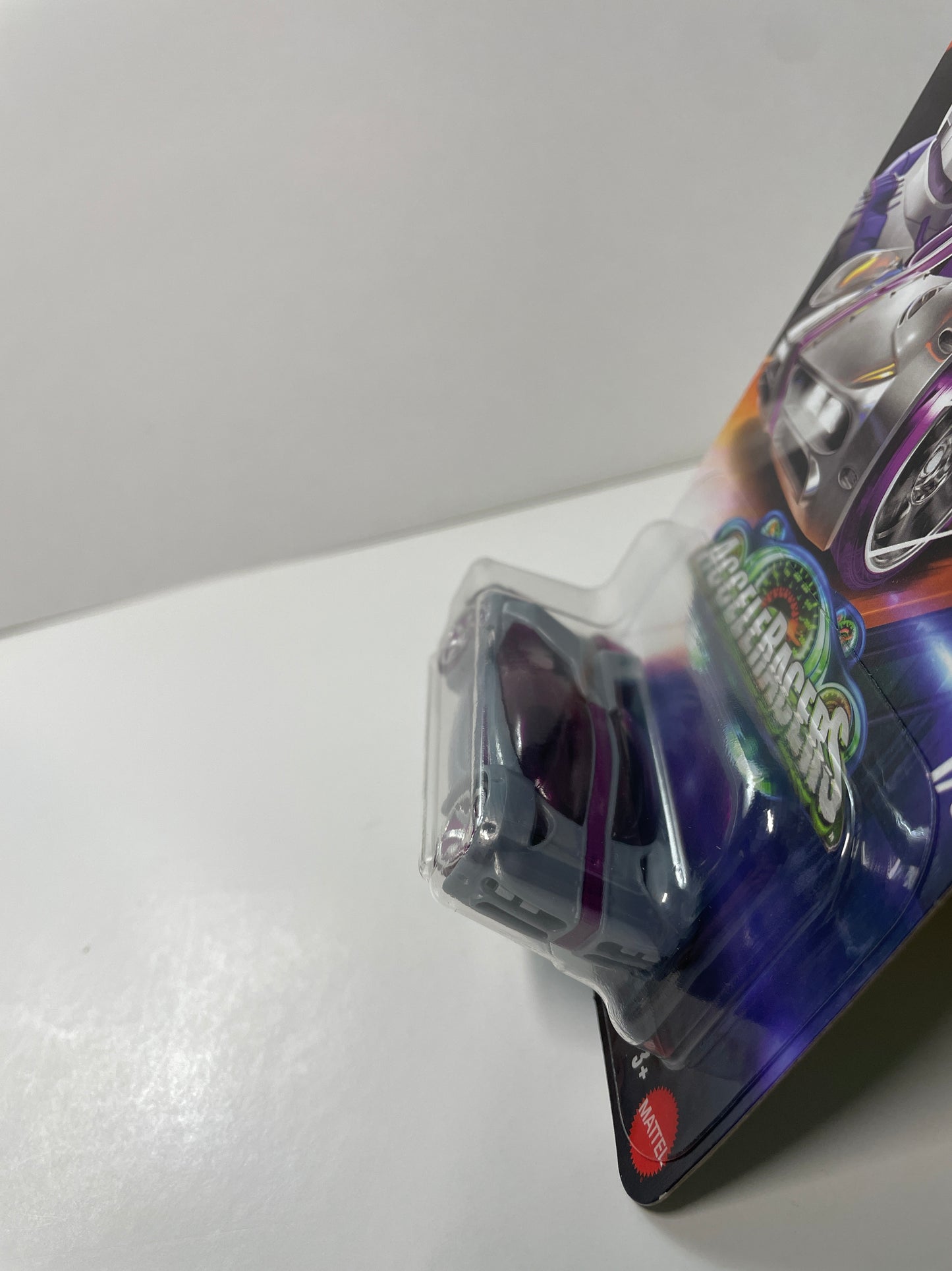 Hot Wheels 1/64 Silver Series Acceleracers Iridium Silencerz Grey/Purple -JCB92 (Euro Card) -Damaged Box