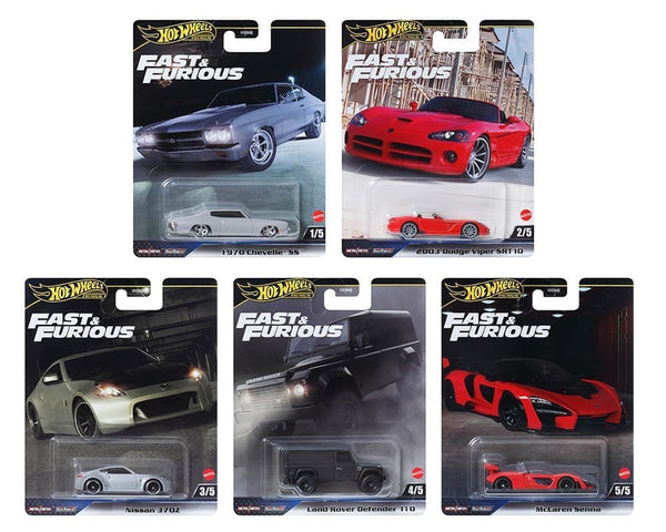 Hot Wheels 1/64 Fast & Furious 2025 Mix J (HNW46-956J) Set of 5