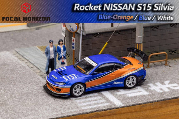 Focal Horizon 1/64 Nissan Silvia S15 Fast & Furious Livery Blue & Orange