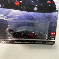 *Chase* Hot Wheels 1/64 Car Culture Exotic Envy 2 Lamborghini Essenza SCV12 Black - Damaged Card