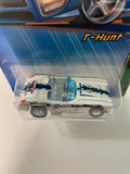 Hot Wheels 1/64 Treasure Hunt 1958 Corvette (Redline Tires) White & Blue - Damaged Card