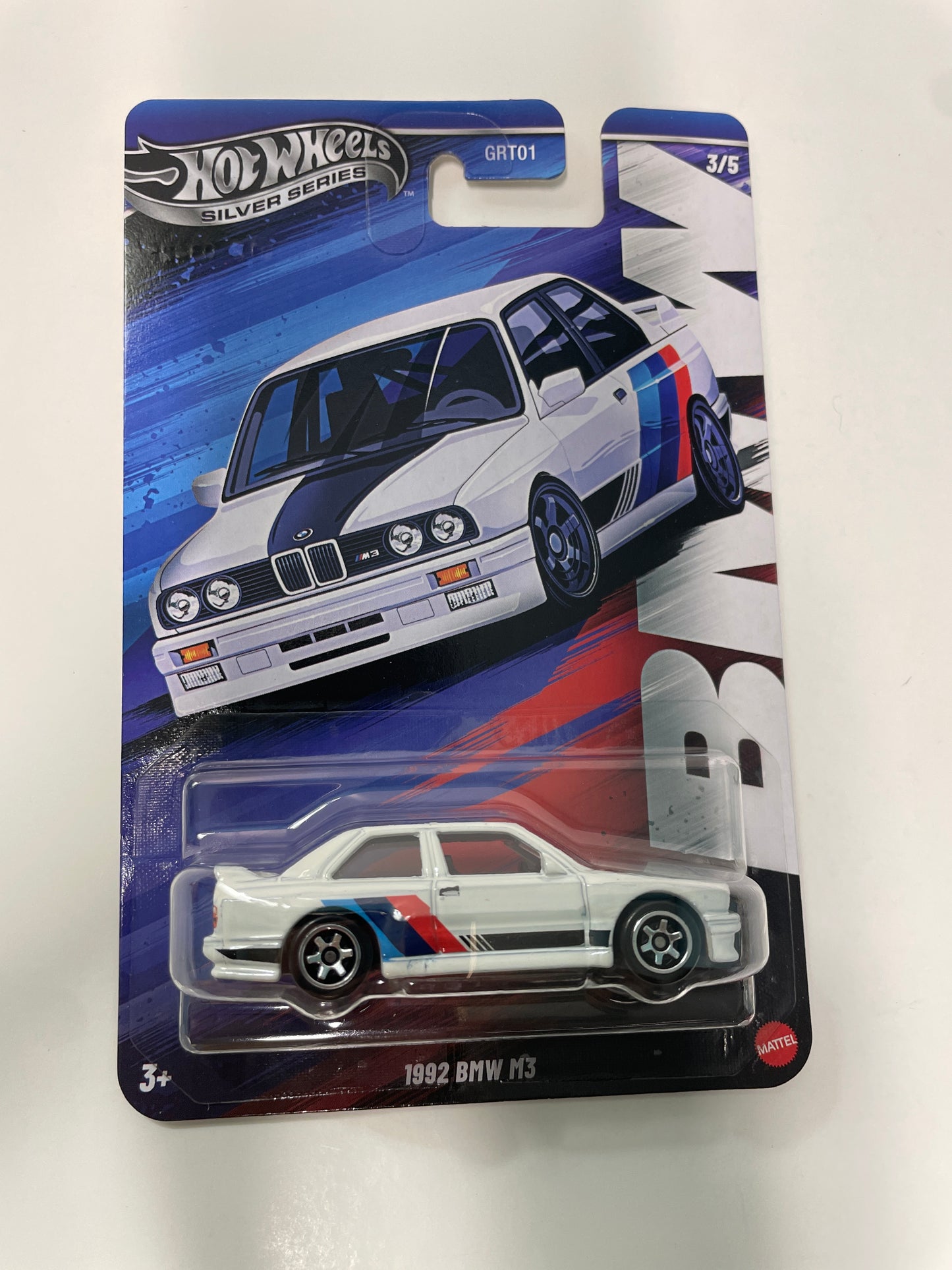 Hot Wheels 1/64 BMW Silver Series 1992 BMW M3 White