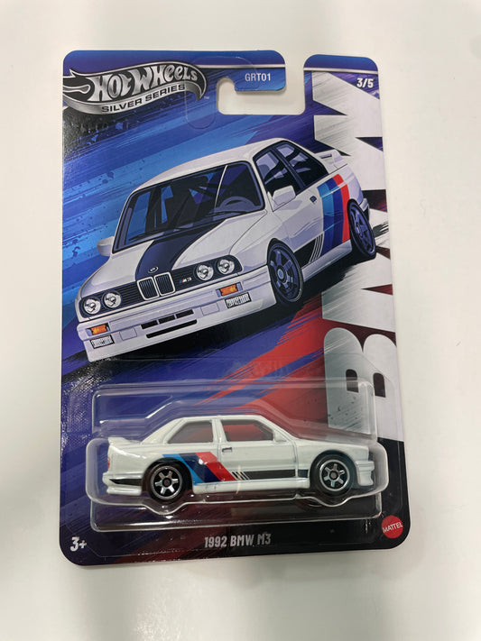 Hot Wheels 1/64 BMW Silver Series 1992 BMW M3 White
