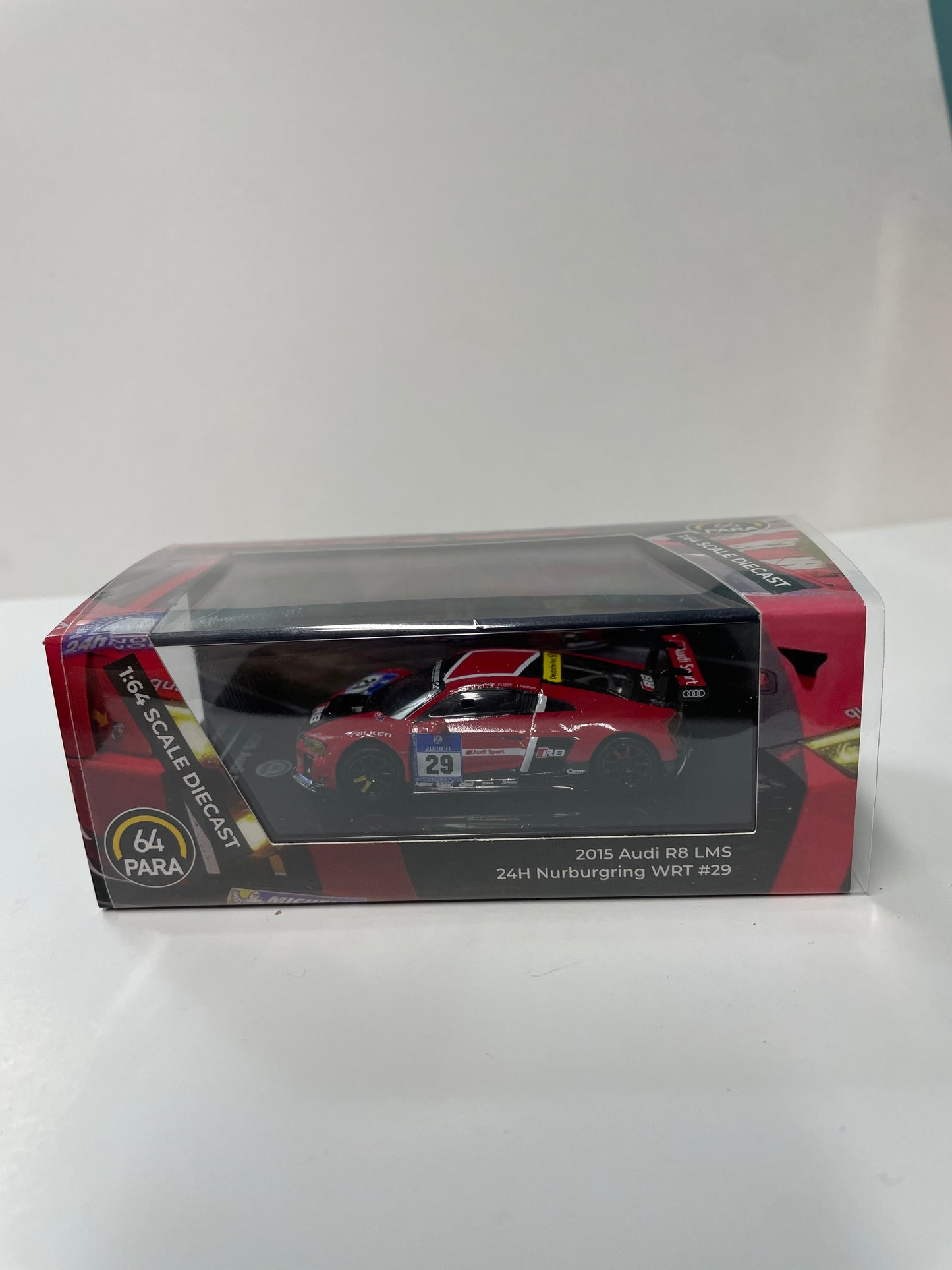 Para64 1/64 2015 Audi R8 LMS 24h Nurburgring WRT #29 Red & Black - PA-55264