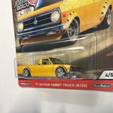 Hot Wheels 1/64 Car Culture ‘75 Datsun Sunny Truck B120 (Japan Historics 3) Yellow