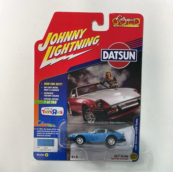 Johnny Lightning 1/64 Datsun 1981 Datsun 280ZX Turbo Blue - Damaged Card