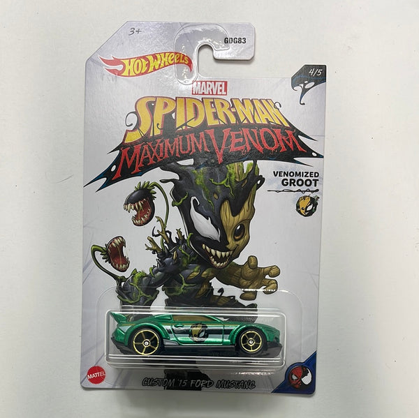 Hot Wheels 1/64 Custom ‘15 Ford Mustang Spider-Man Green