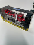 Maisto Muscle Machines 1/64 Muscle Transports 1980 Mack R685st Flatbed & Lamborghini Countach Red