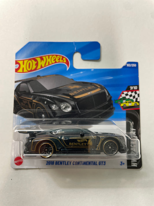 Hot Wheels 1/64 2018 Bentley Continental GT3 Short Card Black - Damaged Box