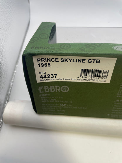 Ebbro 1/43 1965 Prince Nissan Skyline 2000GTB Red - Damaged Box