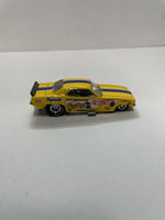 *Loose* Hot Wheels 1/64 Premium Car Culture Team Transport Snake ‘72 Plymouth Cuda Funny Car w/ Retro Rig Yellow