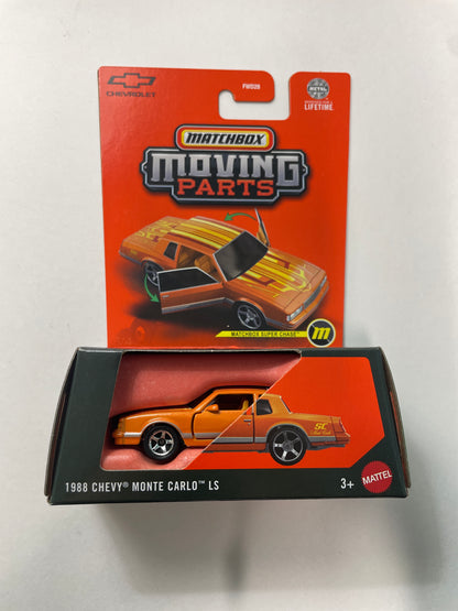 *Super Chase* Matchbox 1/64 Moving Parts 1988 Chevy Monte Carlo LS Orange