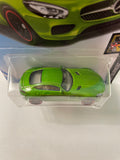 Hot Wheels 1/64 ‘15 Mercedes-Amg GT Green - Damaged Card