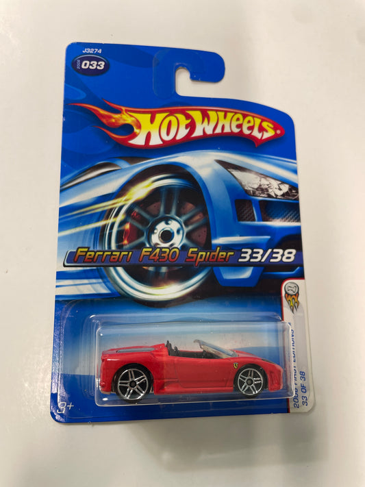 Hot Wheels 1/64 Ferrari F430 Spider Red - Damaged Box