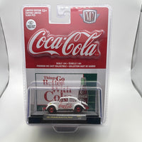* Chase* M2 Machines 1/64 Coca-Cola 1967 VW Beetle Deluxe U.S.A. Model White
