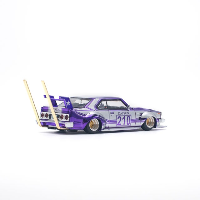 Pop Race 1/64 Nissan Skyline C210 Kaido Racer Bosozoku Style Purple