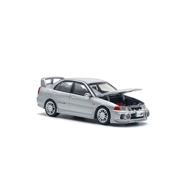 Pop Race 1/64 Mitsubishi Lancer Evolution IV Silver