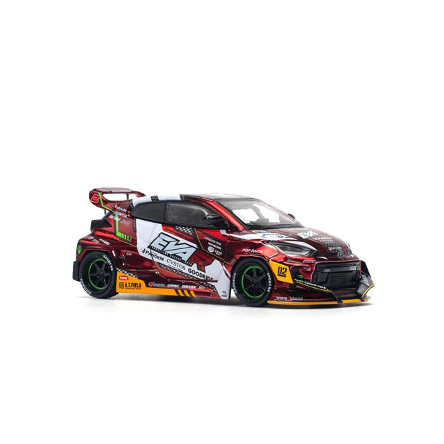 Pop Race 1/64 EVA RT Production Model-02 Goodride GR Toyota Yaris Red - PR64-0126