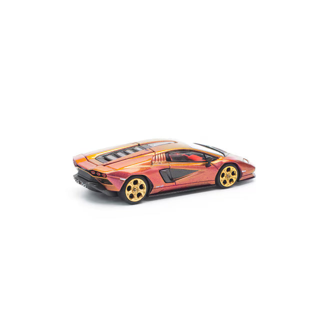 Pop Race 1/64 Lamborghini Countach LPI 800-4 Blu Hal Orange - PR64-0175