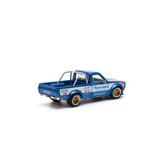 Pop Race 1/64 Pandem Datsun 620 Blue New Tooling - PR64-0217