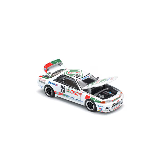 Pop Race 1/64 Nissan Skyline GT-R BNR32 #23 Macau Guia Race 1990 White - PR64-0194