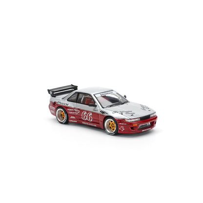 Pop Race 1/64 Pandem Nissan Silvia S13 - Moontech Red - PR64-0258