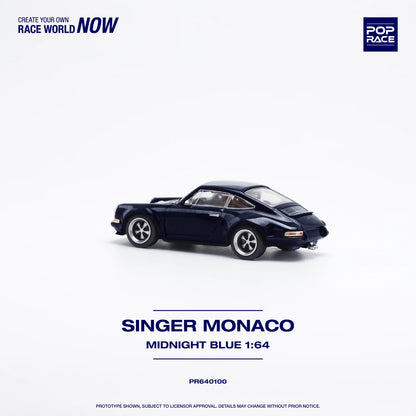 Pop Race 1/64 Porsche Singer Monaco Blue - PR64-100