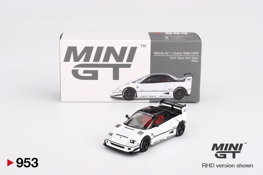 Mini GT 1/64 Mazda AZ-1 Liberty Walk LB40 2024 Tokyo Auto Salon White - MGT00953