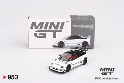 Mini GT 1/64 Mazda AZ-1 Liberty Walk LB40 2024 Tokyo Auto Salon White - MGT00953