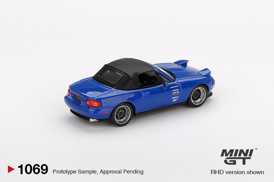 Mini GT 1/64 Mazda Miata MX-5 (NA) Tuned Version Dark Blue - MGT01069