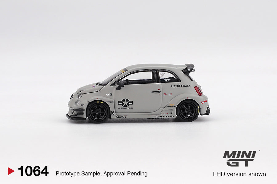 Mini GT 1/64 LB-WORKS x Abas Works Abarth 595 Fighters Grey - MGT01064
