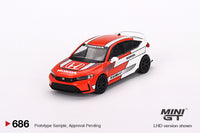 Mini GT 1/64 Honda Civic TYPE R #1 2023 Pace Car Red