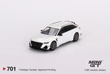 Mini GT 1/64 Audi ABT RS6-R Glacier White Metallic