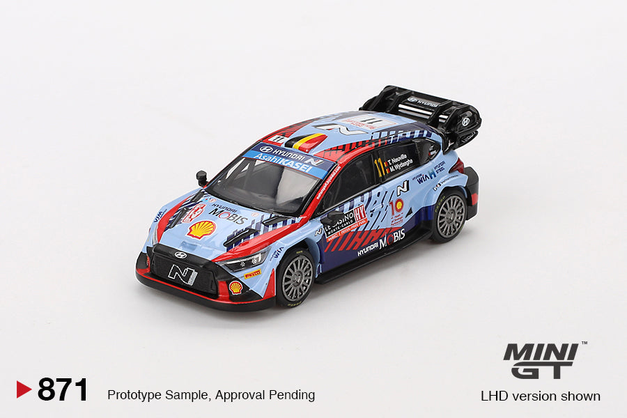 Mini GT 1/64 Hyundai i20 N Rally1 Hybrid #11 2024 Rallye Monte-Carlo Winner Blue