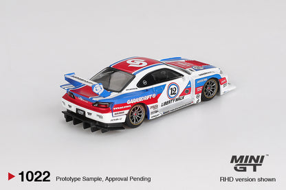Mini GT 1/64 Nissan S15 SILVIA LB-Super Silhouette  GARASIDRIFT x LBWK 2025 White - MGT01022-BL