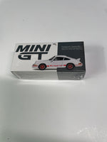 Mini GT 1/64 Porsche 911 Carrera RS 2.7 Grand Prix White with Red Livery