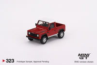 Mini GT 1/64 Land Rover Defender 90 Pickup Masai Red