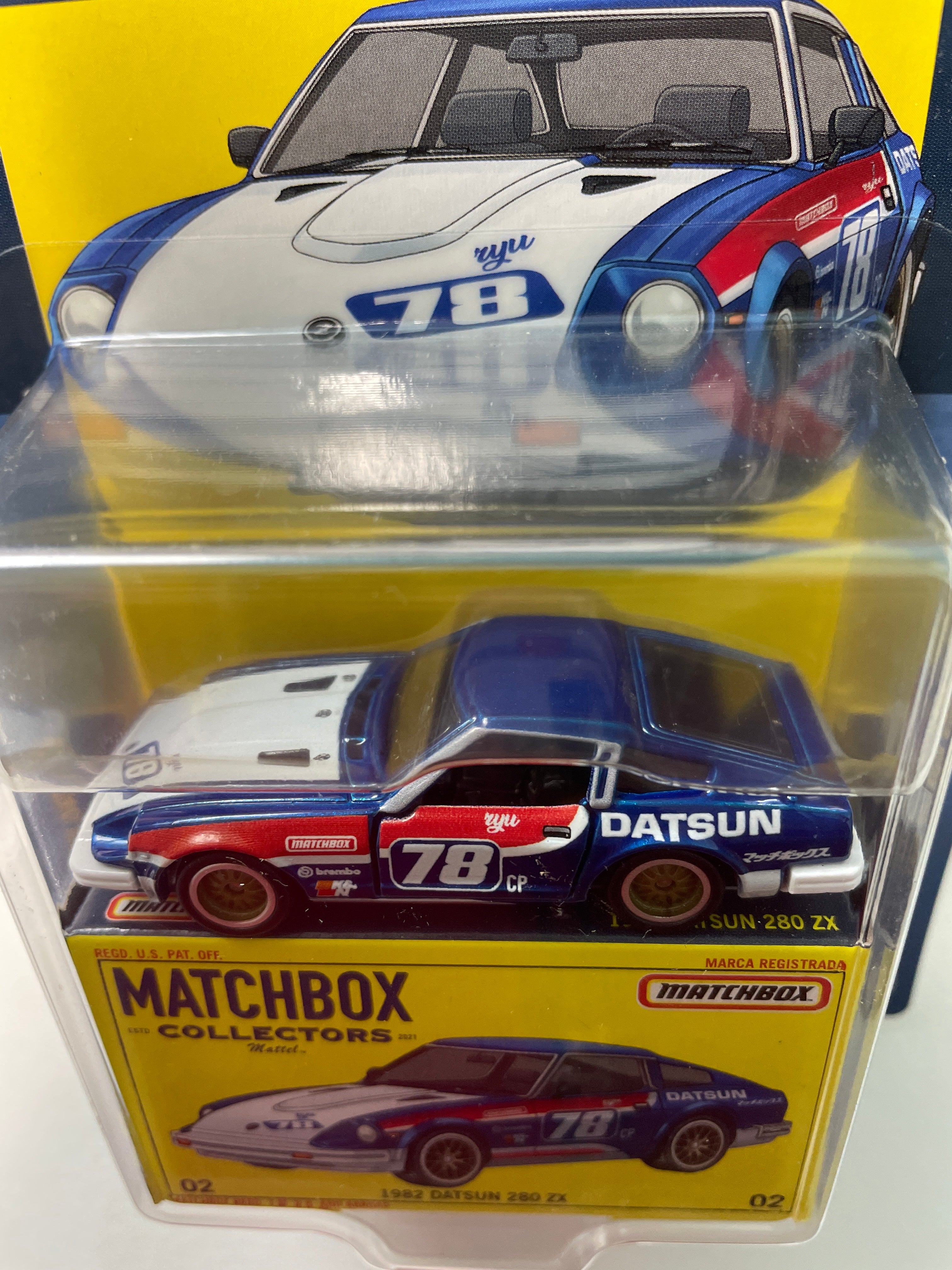 Matchbox Collectors 1/64 1982 Datsun 280 ZX Blue - HFL76 - Damaged