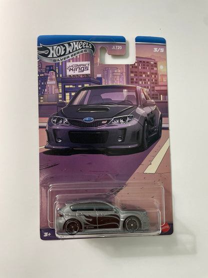 Hot Wheels 1/64 Silver Series Compact Kings Subaru WRX STI Silver - JKX59