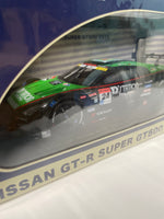 Ebbro 1/18 Nissan GT-R Super GT500 2015 D'Station Advan GT-R Super GT500 Rd.4 Fuji Winner n24 Black & Green - Damaged Car (Read description)