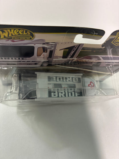 Hot Wheels 1/64 Car Culture Team Transport 2026 Mix L '07 Honda Civic Type R & Kousoku Hauler Camion De Transport White & Black - JHX94 - Damaged Box